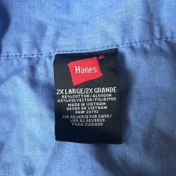 Hanes Mens Woven Plain-Weave Pajama Set 2XL - Picture 7 of 7